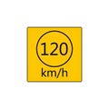 Prescribed minimum speed road sign Royalty Free Stock Photo