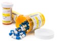 Prescription medication in pharmacy pill vials Royalty Free Stock Photo