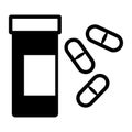 Prescription medicine pills drugs icon