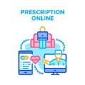 Prescription Online Medical Vector Concept Color