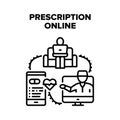 Prescription Online Medical Vector Concept