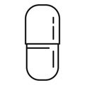 Prescription pill icon, outline style