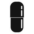 Prescription pill icon, simple style