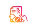 Prescription Rx recipe icon. Medicine drugs pills sign. Vector Royalty Free Stock Photo