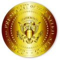 Presedent Seal In Gold