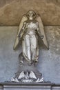 The statue of an angel in the cemetery of S. Anna in Trieste