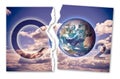 Presence of CO2 in the atmosphere - concept image with an Earth image