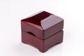 Present box for jewerly on white background Royalty Free Stock Photo