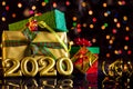 Merry Christmas and Happy New Year background Royalty Free Stock Photo