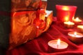 Present candle dear up gift light red Royalty Free Stock Photo