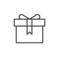 Present gift box line icon Royalty Free Stock Photo