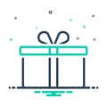 Mix icon for Present, surprise and package Royalty Free Stock Photo