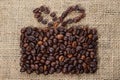 Present made of coffee beans