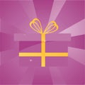 Present over purple background