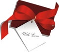Present,red ribbon,card