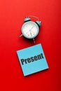 Present time moment, wasting time concept