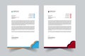 Letterhead design Color Combination. Royalty Free Stock Photo