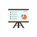 Presentation, Analytics, Business, Chart, Graph, Marketing, Report  Flat Color Icon. Vector icon banner Template Royalty Free Stock Photo