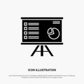 Presentation, Analytics, Business, Chart, Graph, Marketing, Report solid Glyph Icon vector Royalty Free Stock Photo