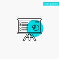 Presentation, Analytics, Business, Chart, Graph, Marketing, Report turquoise highlight circle point Vector icon Royalty Free Stock Photo
