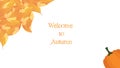 Presentation background in concept welcome to autumn with gold pumpkin