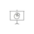 Presentation billboard sign icon. Scheme and Diagram symbol. Graphic element on white background. Colour clean flat presentation i