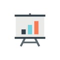 Presentation board flat icon