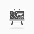 Presentation Board icon Solid or Glyph style Royalty Free Stock Photo