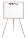 Presentation board (white board) with ideas sign