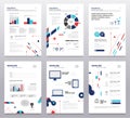 Presentation booklet - set of modern vector abstract templates Royalty Free Stock Photo