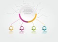 Presentation Business circle infographic template with 4 options conection Royalty Free Stock Photo