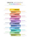 Presentation business infographic template for 12 months, 1 year