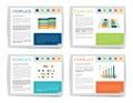4 presentation business templates. Infographics for leaflet, poster, slide, magazine, book, brochure, website, print.