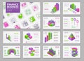 Isometric infographic presentation cards