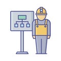 Presentation charts Vector Icon which can easily modify or edit Royalty Free Stock Photo