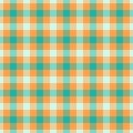 Presentation check seamless tartan, diverse texture vector plaid. Outside fabric textile pattern background in orange and light