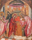 Presentation of Christ in the Temple - ancient icon of 17th century