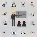 Presentation color icon. Universal set of business for website design and development, app development