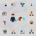 Presentation color icon. Universal set of business for website design and development, app development