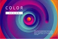 Presentation cover with spiral lines and vibrant gradient. Abstract horizontal background with color vortex.