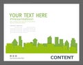 Presentation design template, City buildings and real estate concept, Vector modern background Royalty Free Stock Photo