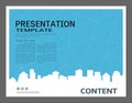 Presentation design template, City buildings and real estate concept, Vector modern background Royalty Free Stock Photo