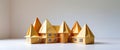 Illustrative representation of a house or building made of paper