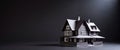 Illustrative representation of a house or building made of paper