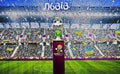 Presentation of European Cup 'Euro-2012' in Lviv Royalty Free Stock Photo