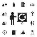 presentation of financial indicators icon. Detailed set of HR & Heat hunting icons. Premium quality graphic design sign. One of th