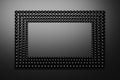 Presentation frame made of black shiny spheres balls Royalty Free Stock Photo