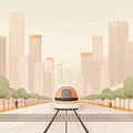 Presentation of a hyperloop project within a sustainable transit system development plan Royalty Free Stock Photo