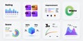 Presentation infographic. Product information and business achievement template with chart and diagram. Vector modern