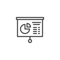 Presentation infographics outline icon
